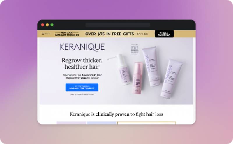 Custom online stores for 6 cosmetics brands