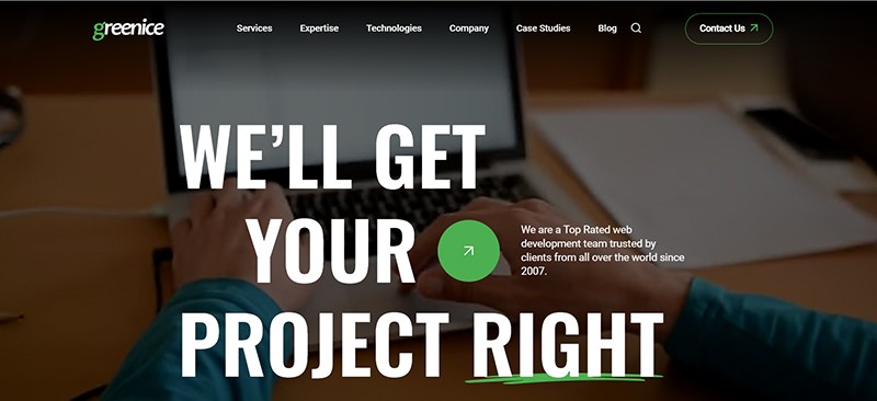 greenice home page