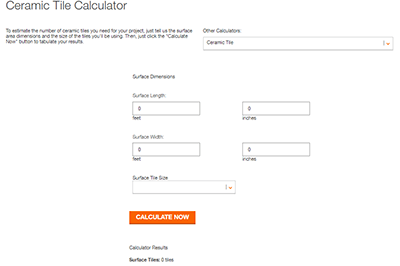 home depot calculator