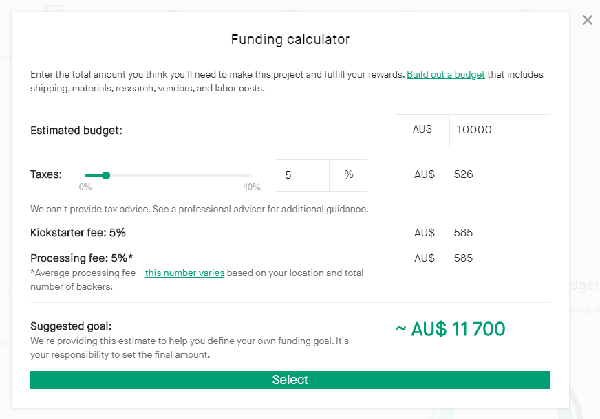 funding calculator