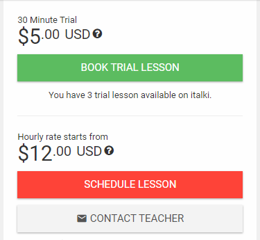 booking language teacher