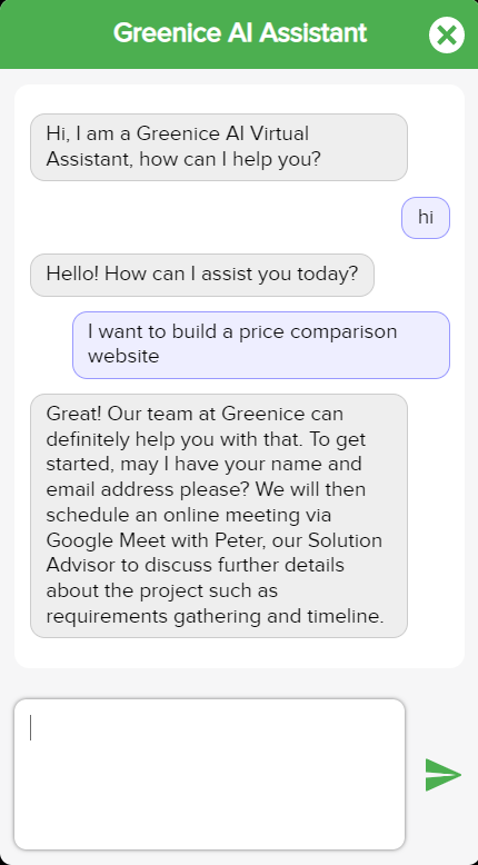 greenice ai assistant