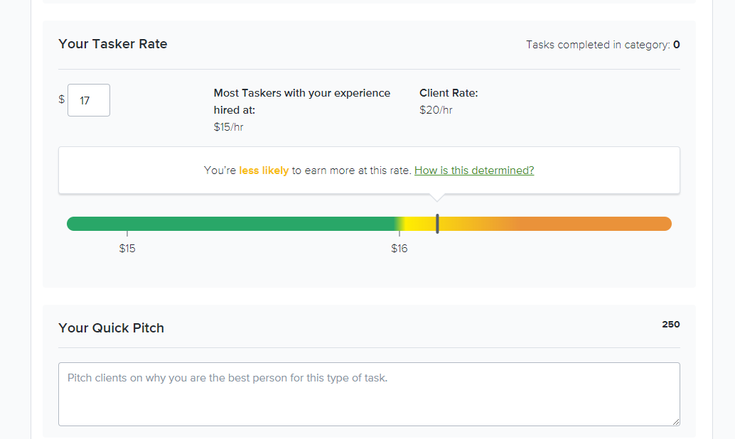 TaskRabbit rating price