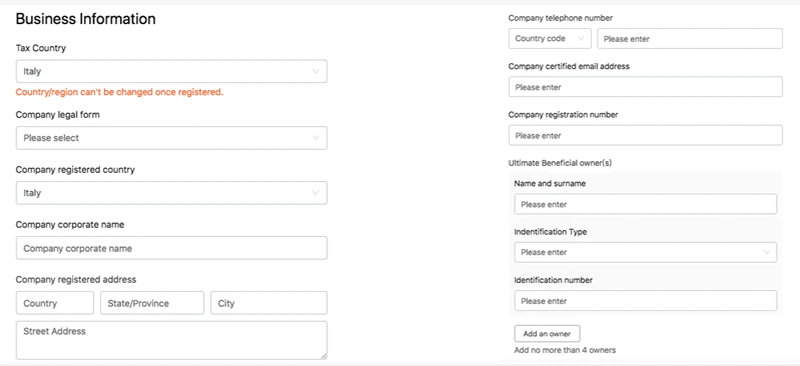 Alibaba registration