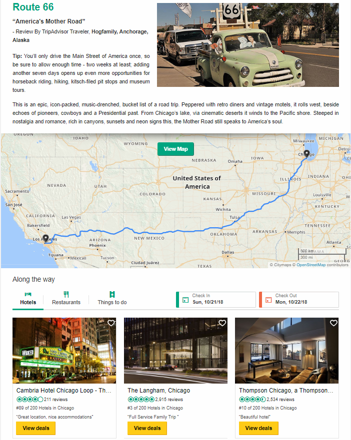  TripAdvisor routes