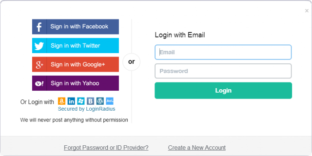 This is what social login looks like 