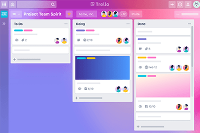 trello screenshot